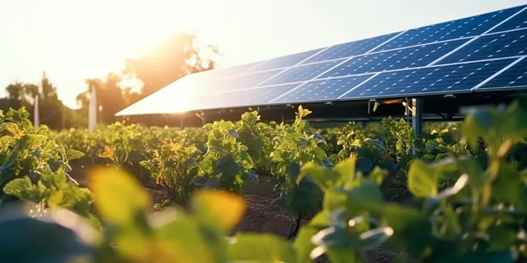 Photovoltaikanlage auf Feld